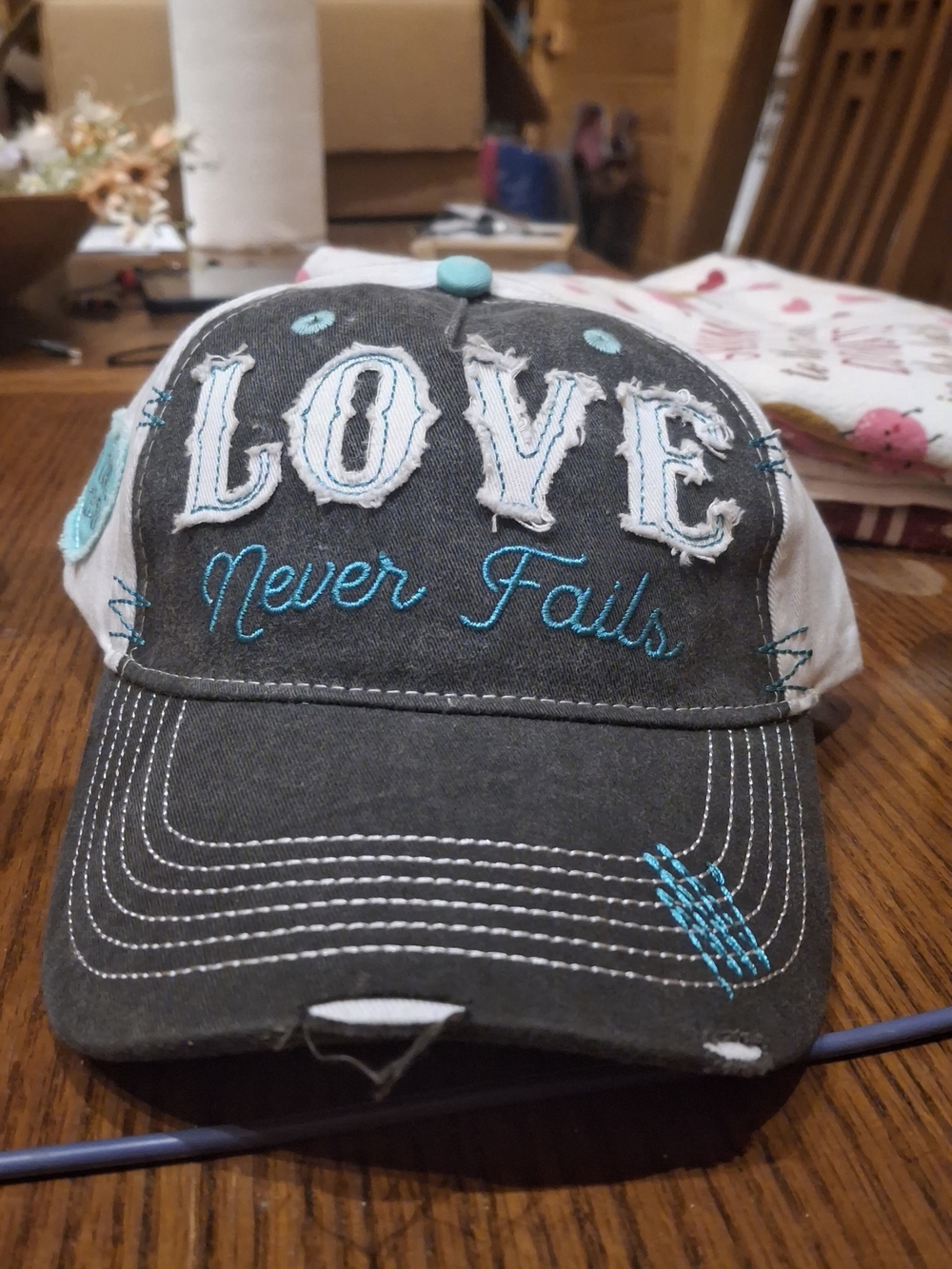 Embroidered 'LOVE Never Fails' And 'Jesus Take The Wheel' Ball Caps - Picture 8 of 16